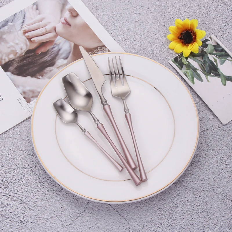 

Travel Reusable Restaurant Wedding Camping cutlery set flatware sets for home