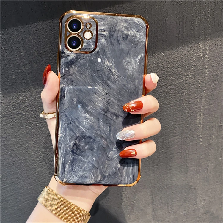 

marble case with electroplating soft imd luxury mobile phone case for iphone 11 12 pro max 8 7 6 plus