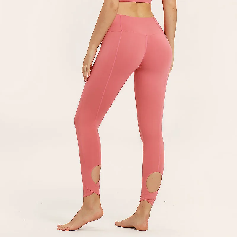 

Sexy Women Sportswear High Eleastic Leggings Solid Color High Waisted Yoga Leggings Quick Dry Running Fitness Leggings, Picture show