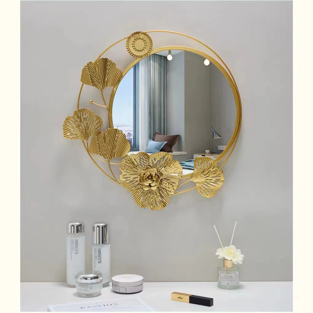 60cm Modern Style Creative Fashion Personality Wall Decoration Mirror Bedroom Net Celebrity Shop Golden Arts Dropshipping DDP