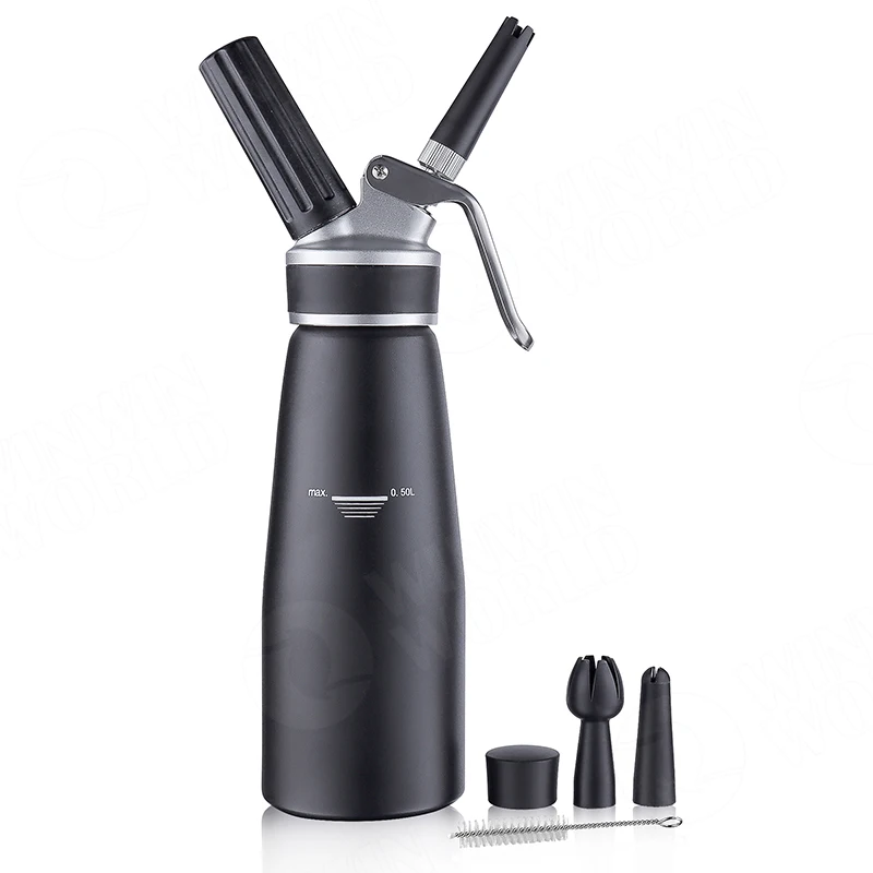 

New design 500ml cream whipper bottle, Silver, black, grey or custmized