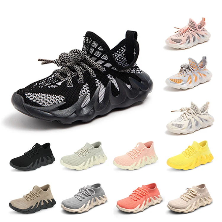 

Children kids shoes spring 2021 footwear school dark slate cloud no name white and black blue color kids yeezy 450 Sneaker, All color available