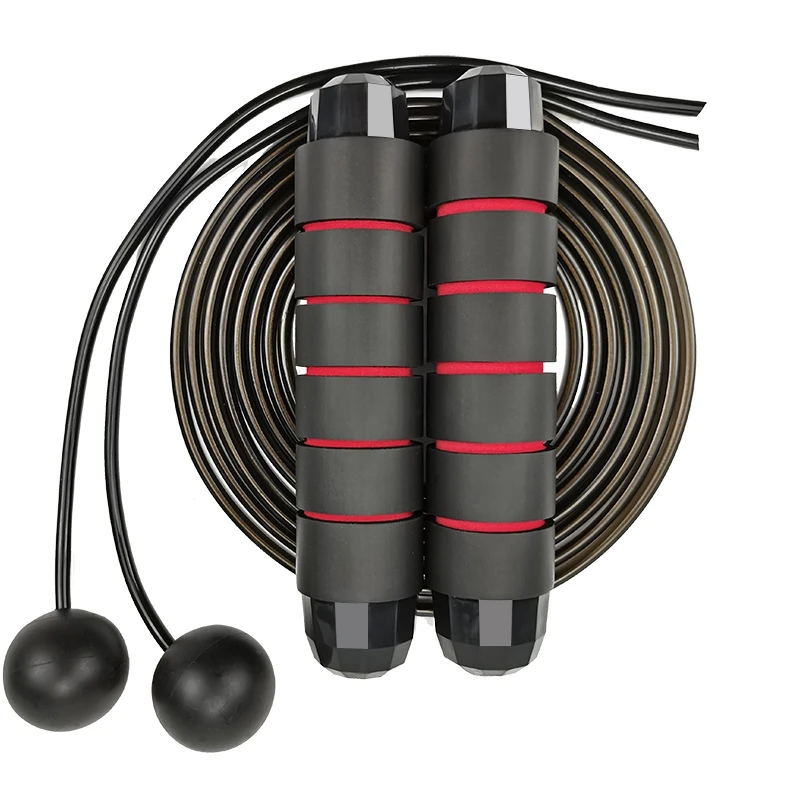 

Adjustable 2 in 1 Ropeless & Skipping Speed jump rope with interchangeable rope and tangle-free ball bearing