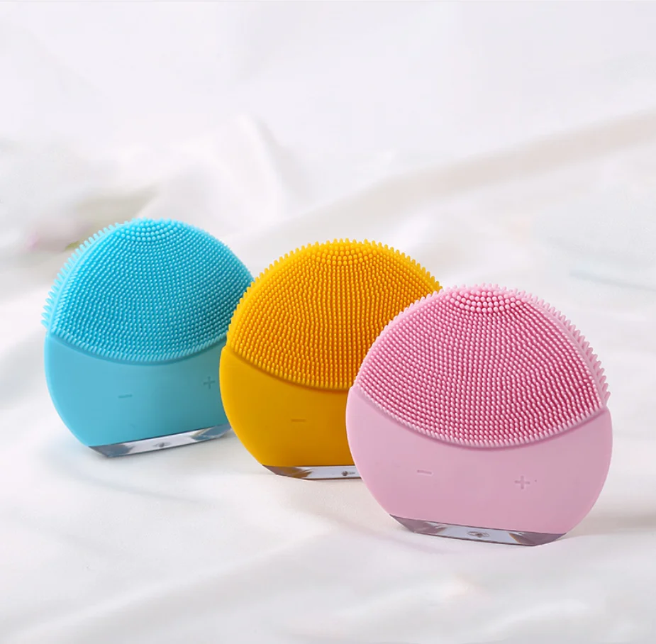 

Mini Electric Facial Cleansing Brush Silicone Sonic Face Cleaner Deep Pore Cleaning Skin Massager Face Cleansing Brush Device, Optional