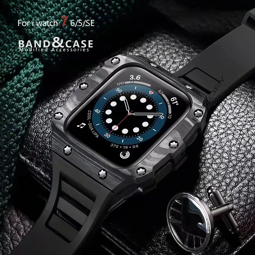 Suitable for Apple watch 7 series smart watch protective sleeve carbon fiber cover ceramic watch protective case