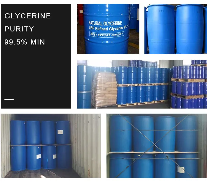Malaysia glycerol usp grade refined glycerine 99.5% 99.7% 99.9%