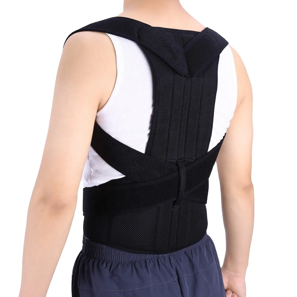 

Custom Fashional Gym Brace Back Support Back Posture Corrector Black Spandex Belt Adult
