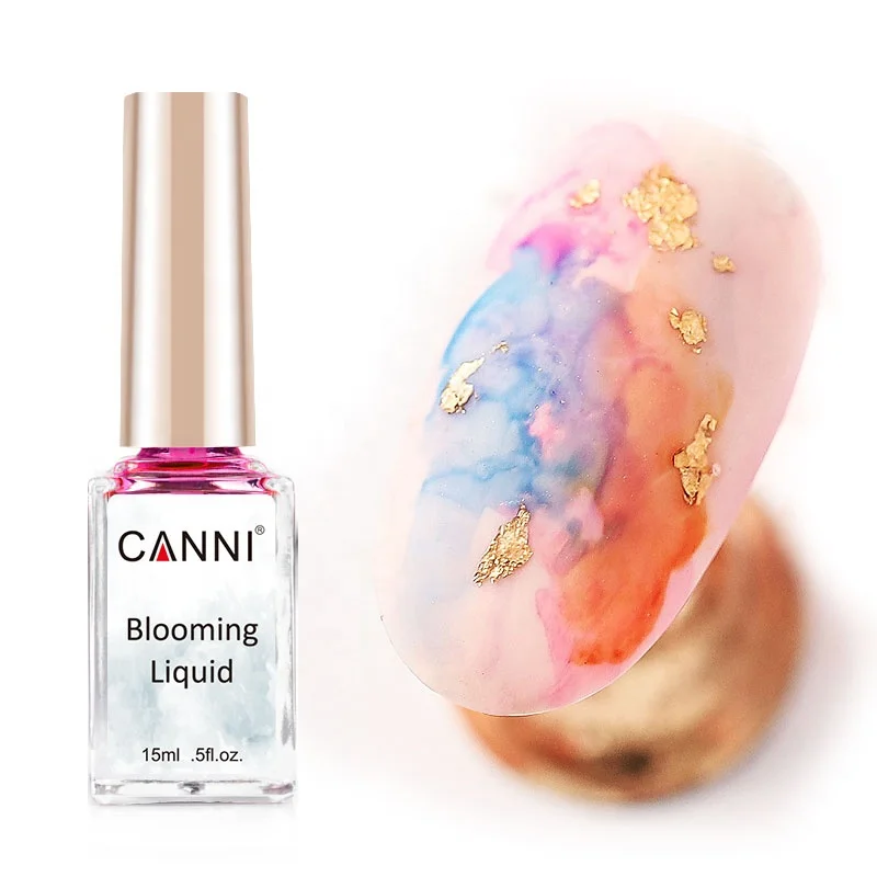 

CANNI New Arrival Creative Flower Blooming Liquid Watercolor Nail Art Painting UV LED Soak off Blossom Gel Polish, 12 fashion colors