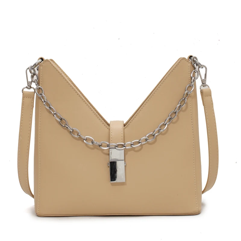 

Guangzhou leather bag manufactures V shape hand bags women handbags ladies