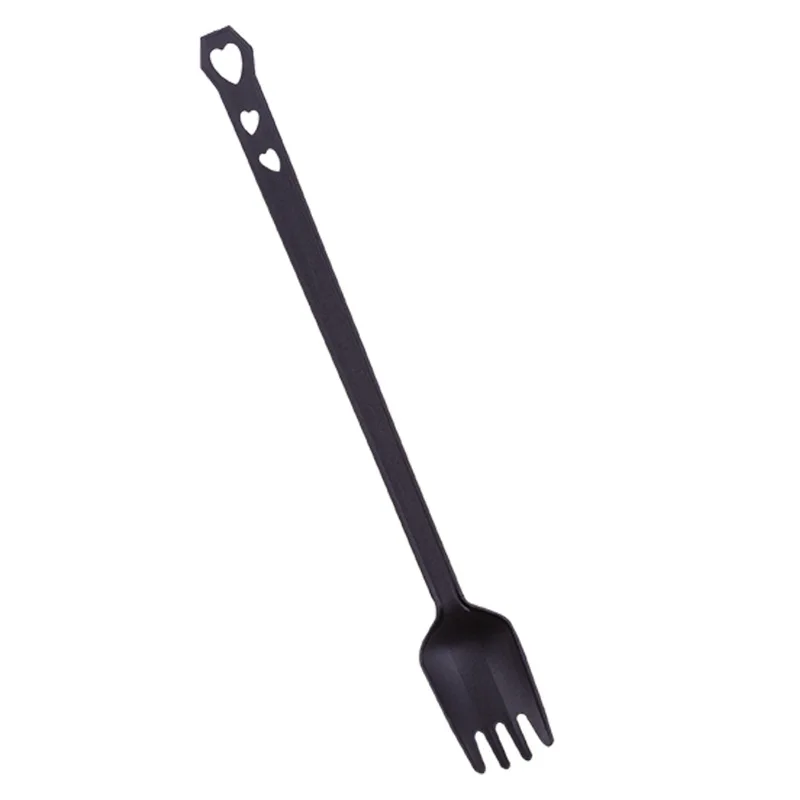 

1000PCS Disposable Plastic Fruit yogurt mixing spoon Juice Coffee Milk tea long spork fork spoon, Customerize