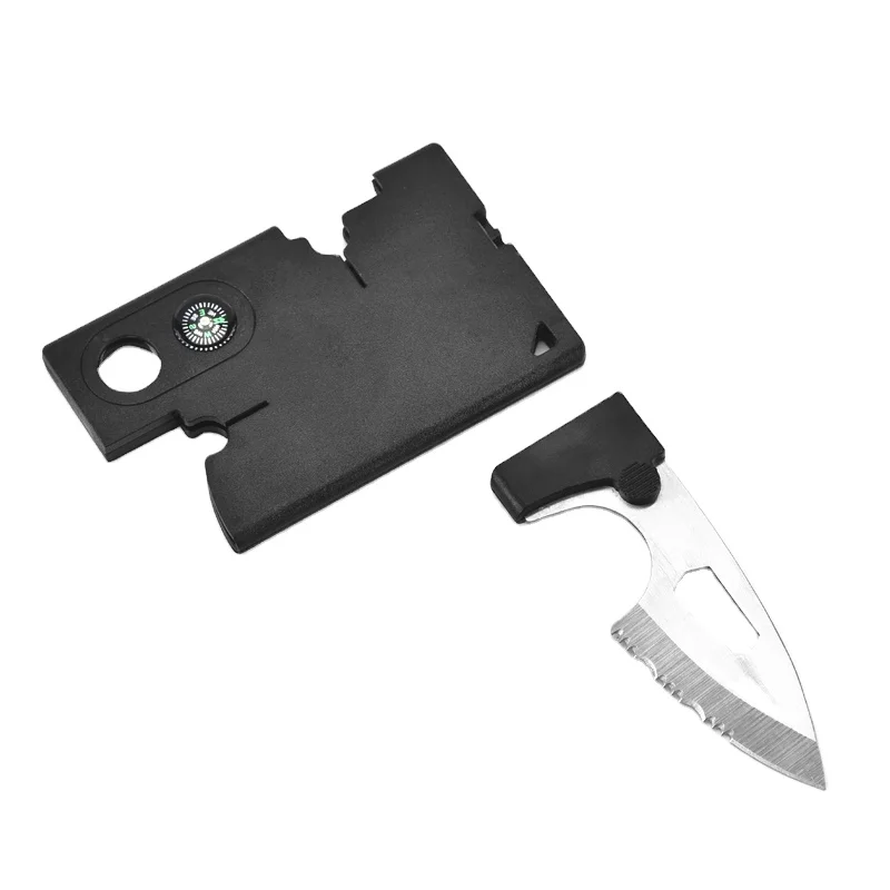 

New creative multi-tool card with compass camping survival multifunction credit card survival knife tool outdoor multi tool card, As photo or customized