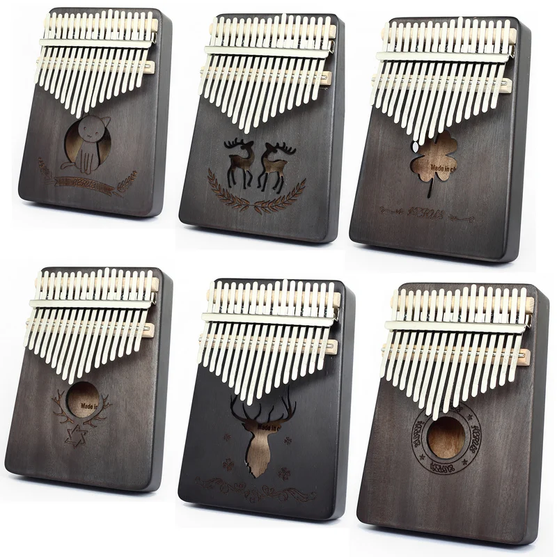 

Musical Instruments Mahogany Body Wooden 17 keys Kalimba Thumb Piano Solid Finger Piano for Sale