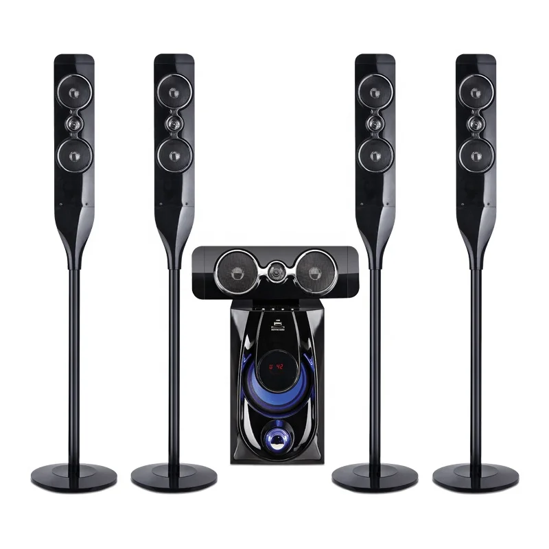 

5.1 home theater Super Bass Speaker Subwoofer Wooden Box Speaker Home Theater System Mobile Phone Black USB OEM DVD Power AUX, Black+other color