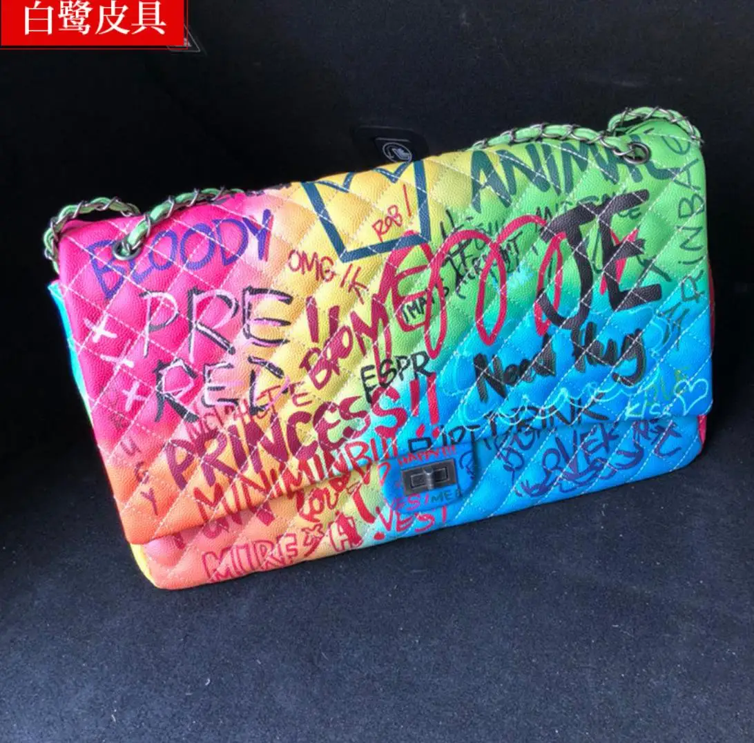 

2021 Graffiti handbag fanny pack purse fashion clutches multi color purse colorful designer clutch women purses handbags, Colours