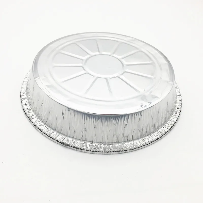 9-inch 1200ml Silver Round Tin Foil Bowl Food-grade Disposable Aluminum ...