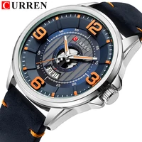 

CURREN 8305 Men's Watches Top Brand Luxury Fashion Business Date Quartz Wristwatch High Quality Leather Strap Clock