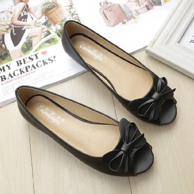 

XY018 wholesale sweet women portable pu material doll bow shoes, White, black, gold