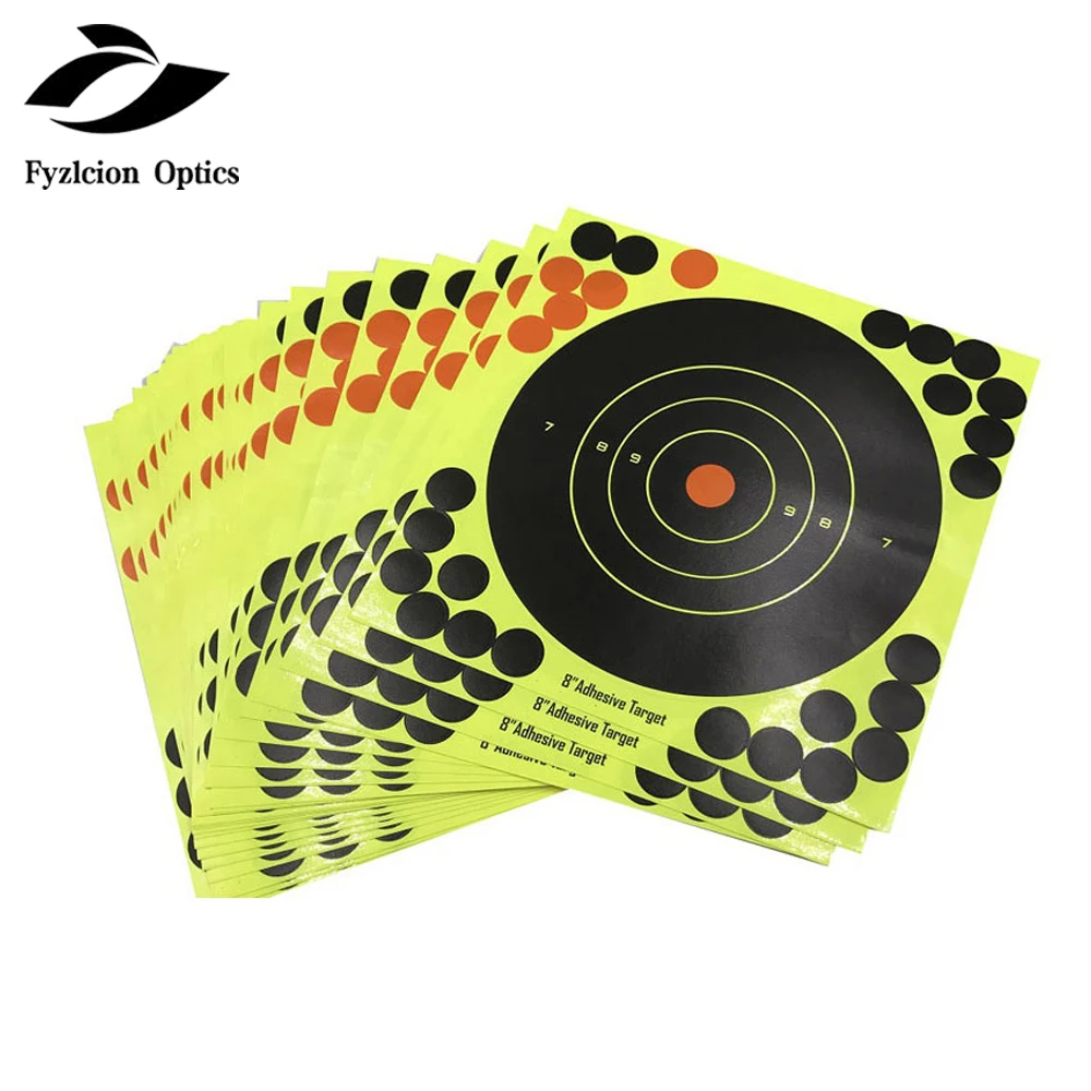 

20 sheets Splash flower 8Inch Hunting and gun shooting paper targets stickers for AirSoft BB Gun Rifle Pistol Binders
