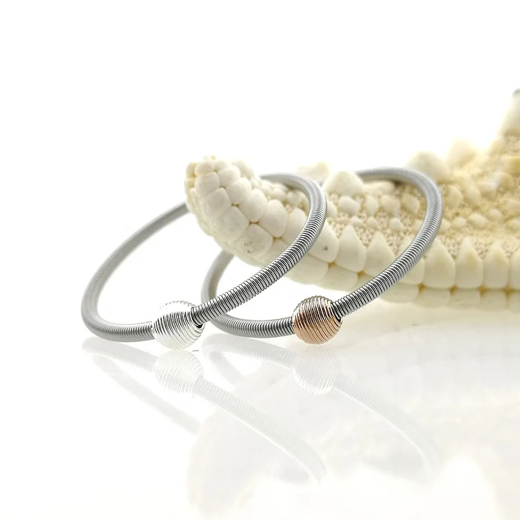 

AmorYubo women jewelry fashionable design flexible stainless steel rings, Old silver