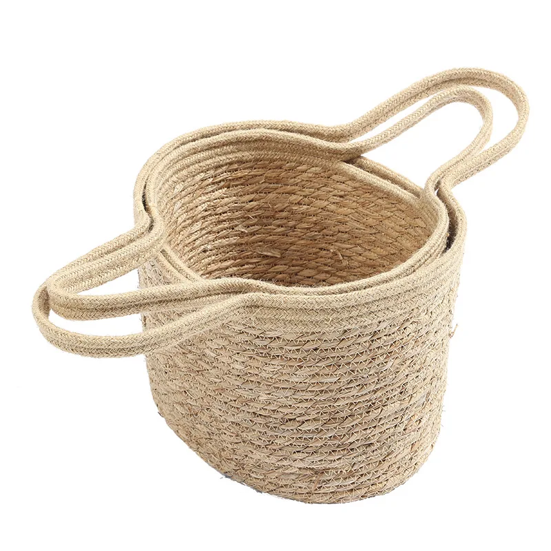 

Round water hyacinth basket hand made storage basket, Customized color