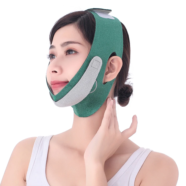 

Lifting Slimming Facial Double Chin Care Face Belts V-Line Chin Cheek Lift Up Band Anti Wrinkle Bandage Double chin reducer, Green