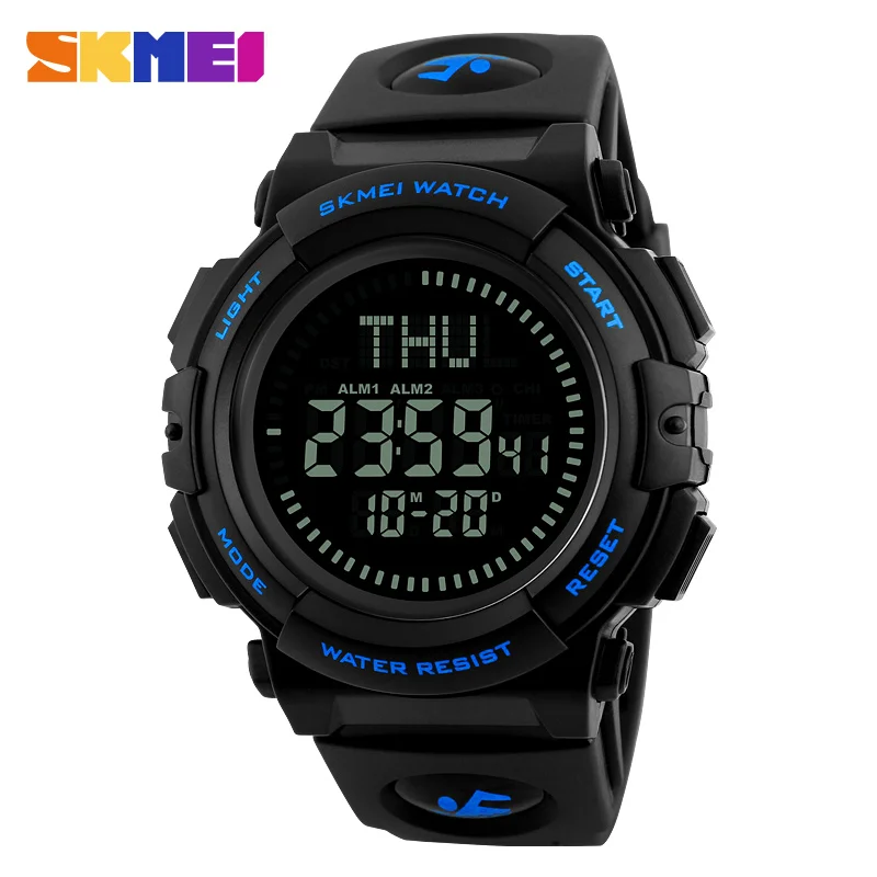 

SKMEI 1290 Men's sport Digital watch LED 50M Waterproof Military Watch with Compass