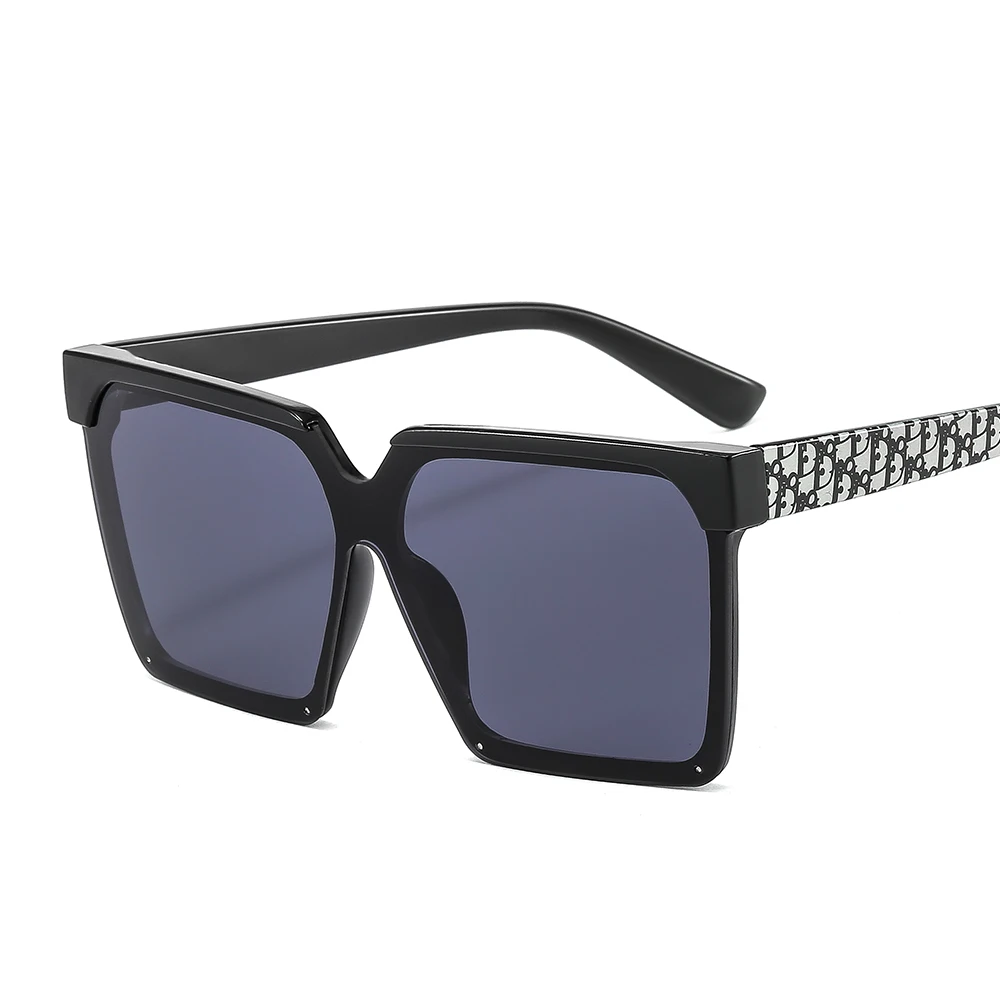 

The New Trend Of Large Frame One Piece Gorgeous Sun Glasses Men And Women Legs Printed Side Fashion Sunglasses