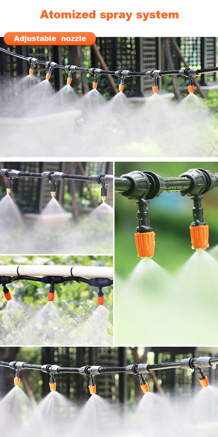32.8ft 10M DIY-Garten-Mikrotropfbewässerungssystem mit automatischer Bewässerung und Nebeldüsen-Set