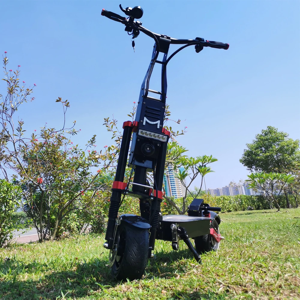 

Maike MK9 4000W 60V 26ah foldable powerful dual motor e scooters with long range lithium battery electric scooter, Red black