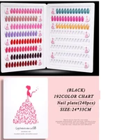 

192colors120colorsProfessional Acrylic Nail Gel Polish Display Card Book Color Board Chart Nail Art Salon
