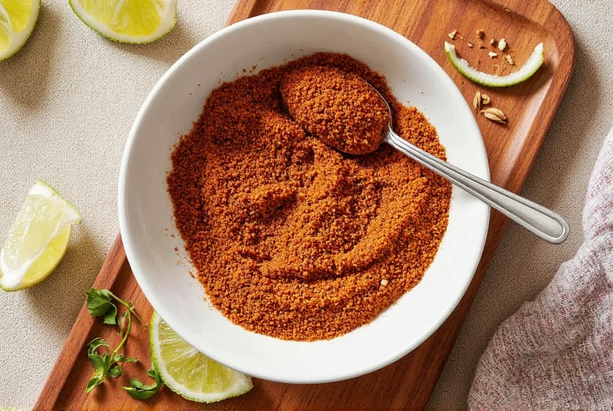 Jar of homemade chermoula in a rustic kitchen setting