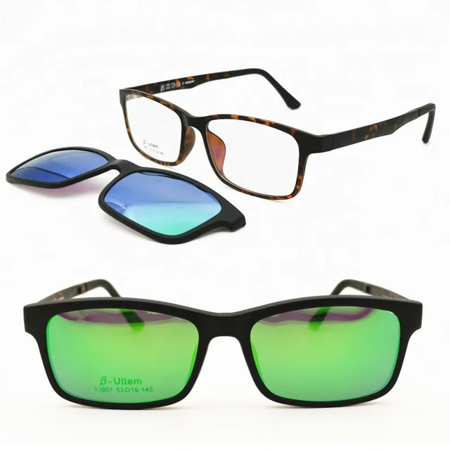 007 Di Memoria Flessibile Ultem Alla Moda Optical Occhiali Da Vista Frames Di Forma Quadrata Con La Clip Magnetica Polarizzati Lente Occhiali Da Sole 007 Di Memoria Flessibile Ultem Alla Moda Optical Occhiali Da Vista Frames Di Forma Quadrata Con La Clip Magnetica Polarizzati Lente Occhiali Da Sole