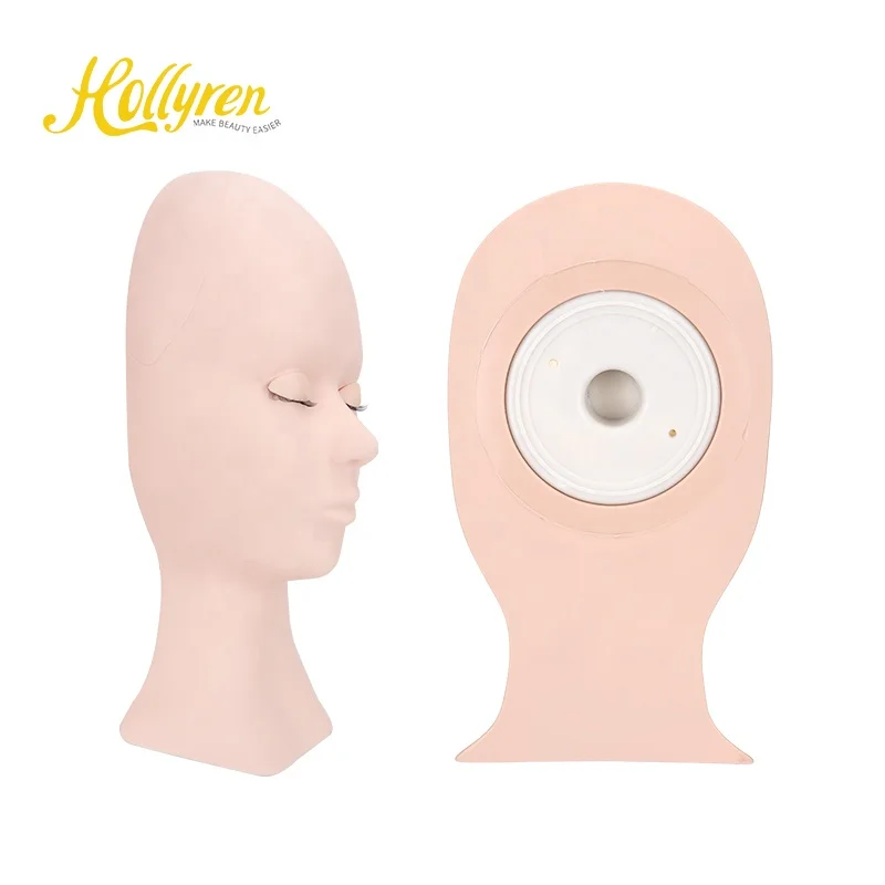 

Mannequin Head Model with Removable Replacement Eyelids for Lashes Eyelash Extensions Training Massage Practice Makeup Tools