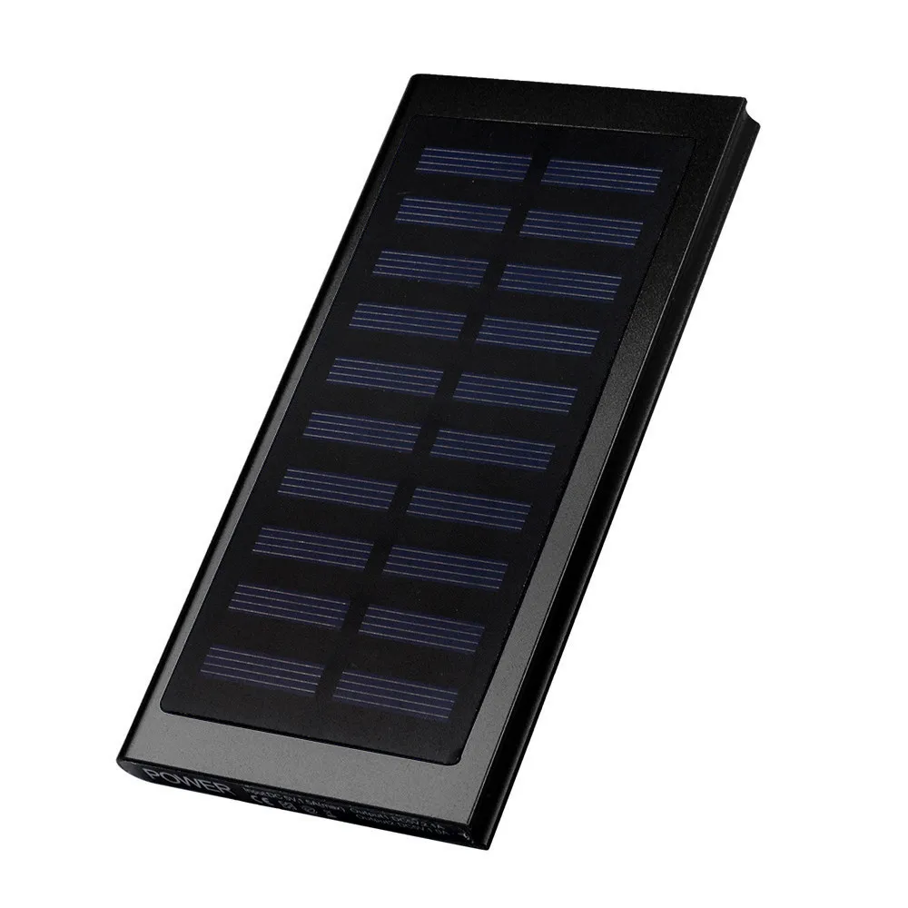 

2021Solar Power Bank 20000mah External Battery 2 USB LED Powerbank Portable Mobile phone Solar Charger for iphone