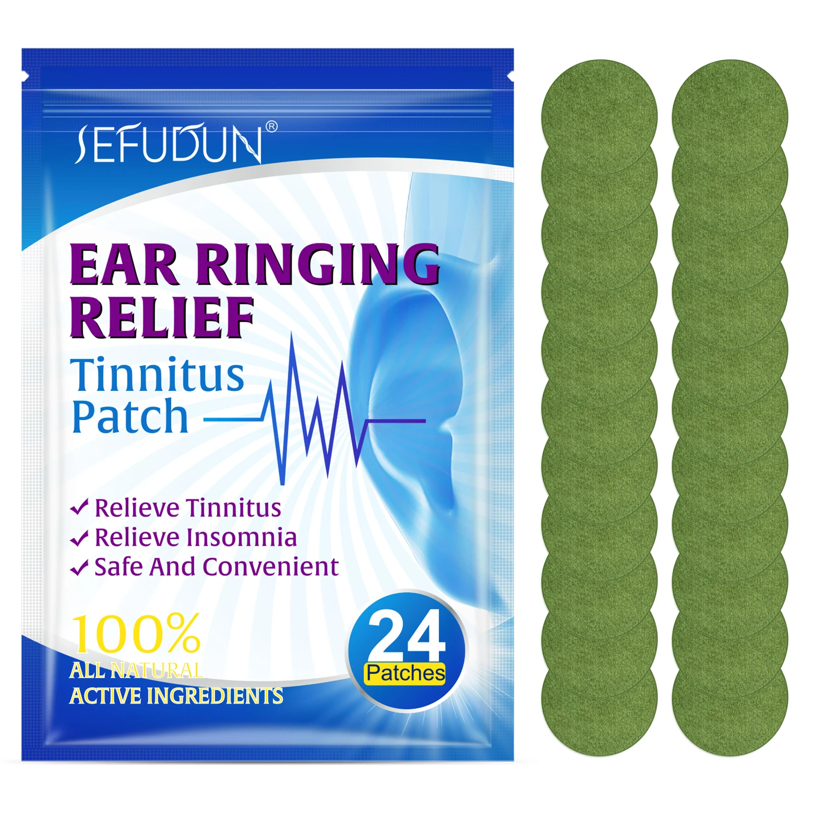 

SEFUDUN care hearing loss patch natural herbal relieve insomnia tinnitus relief treatment ear patchanti tinnitus tinnitus patch