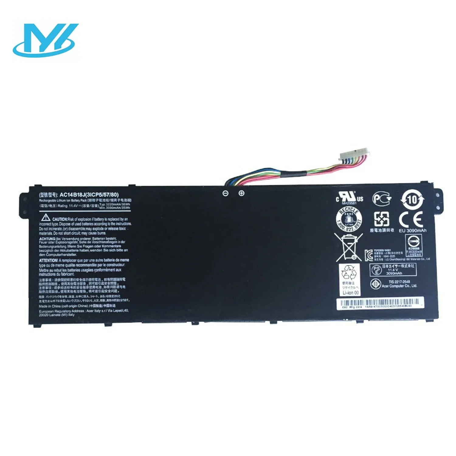 

laptop battery laptop li-ion battery AC14B18J 11.4V 3200mAh for ACER Aspire V3-111 111P V5-122 122P V5-132 V3-371-55DT V3-371-