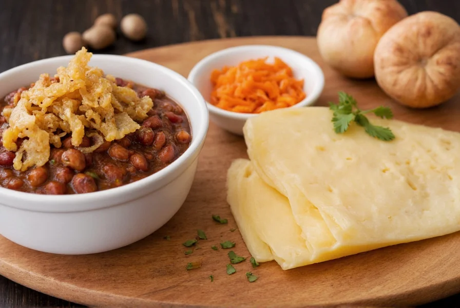 Pleasant Ridge Reserve cheese wheel next to bowl of chili with ingredients