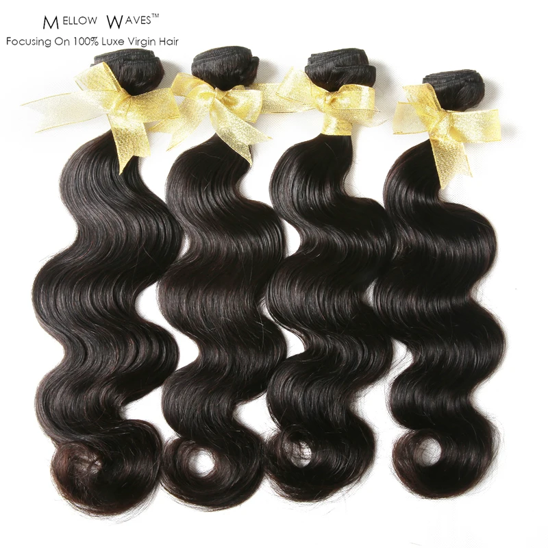 

Mellow Waves Wholesale Top hair Virgin Brazilian Hair Bundles 100%Human Hair body wave for black women