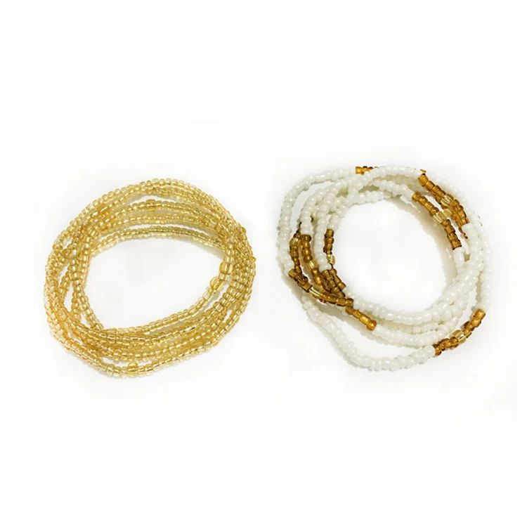 

wholesale string african weightloss charm waist beads ghana, Colorful