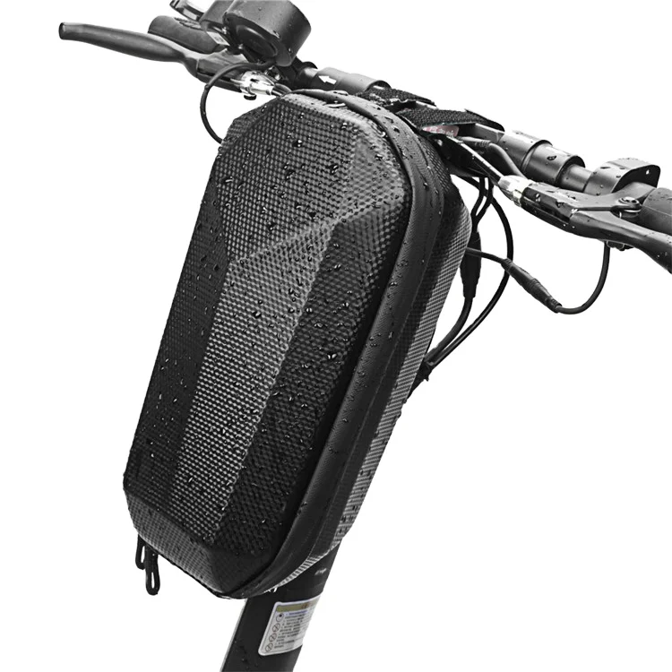 

Popular design leather eva electric scooter front bag,waterproof bicycle handlebar bag, Black
