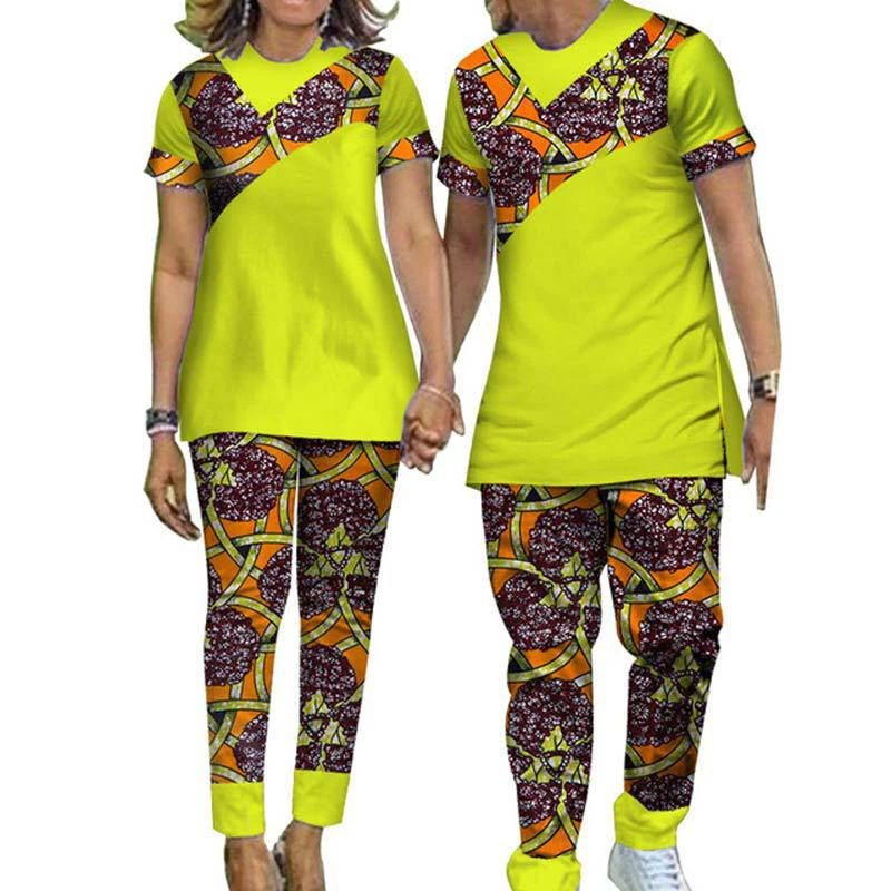 

African Vintage Women Clothing Dashiki Big Size Africa Couples Clothing Set Cute Clothing, Customized colors