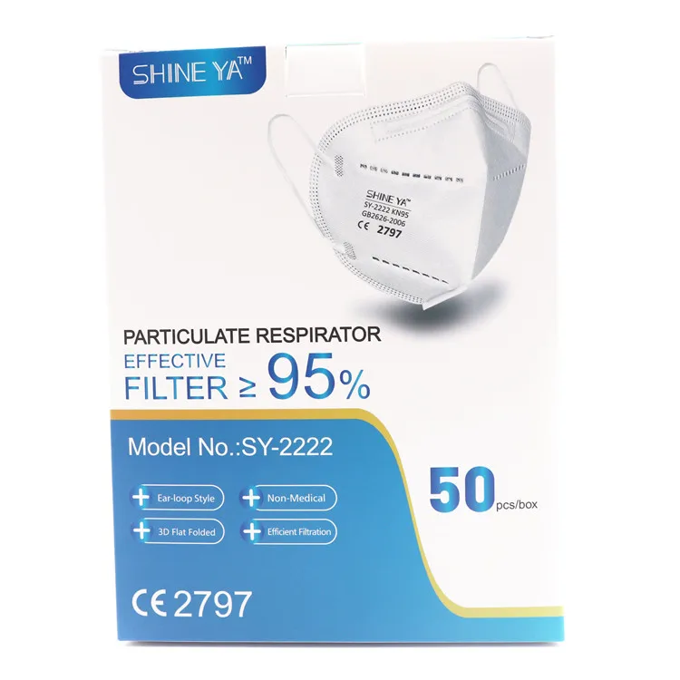 
GB2626 Approved Certified 5Ply Buy Kn95 Dust Fold Disposable Protective Respirator Mouth Facemask Face Mask For Sale 