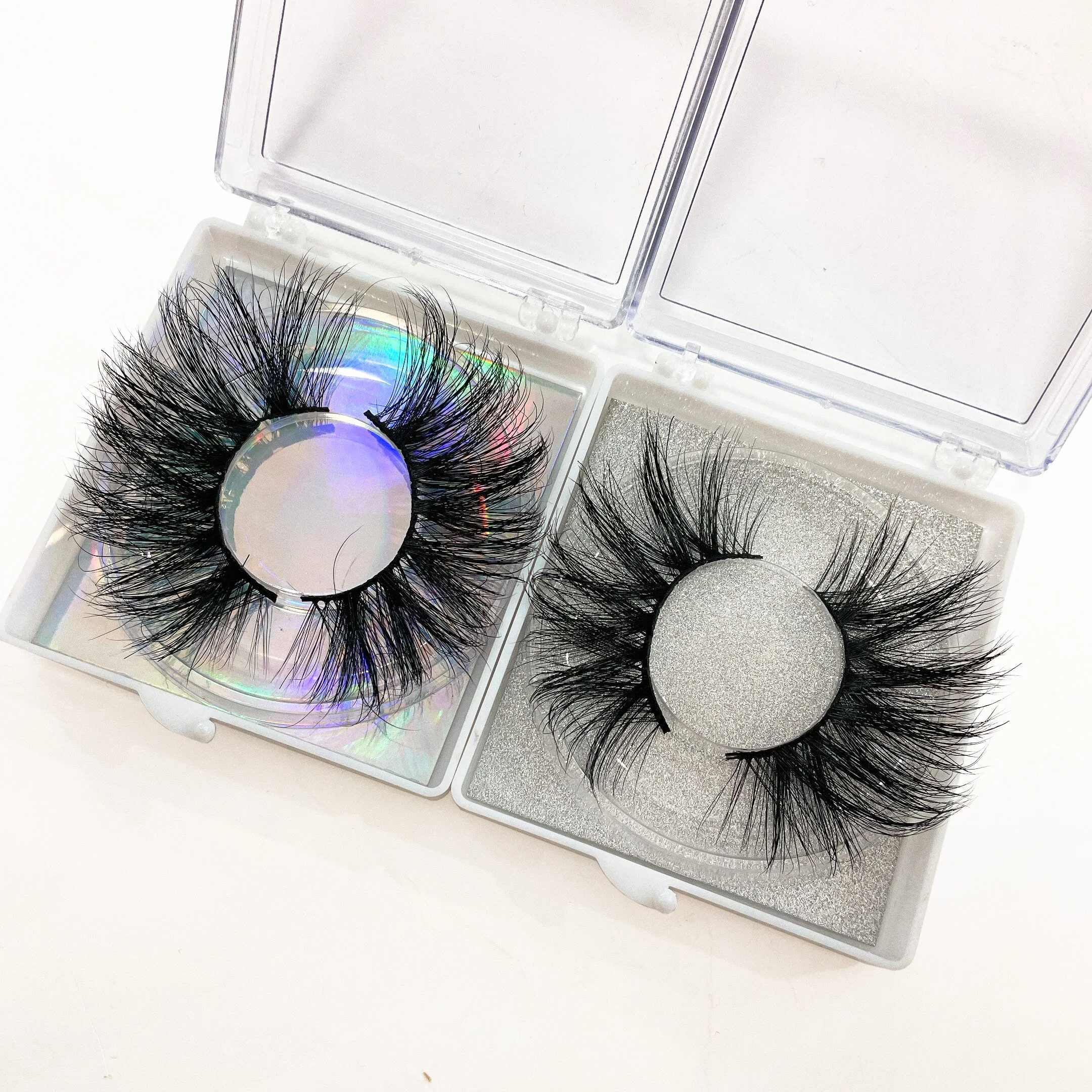 

Fluffy 3D Mink Eyelash Mink Lashes Hand Made 25mm Mink Eyelashes Custom Private Label Lash Case, Black