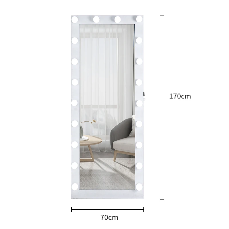 

Wholesale fashion bedroom dressing mirrors full length vanity mirror with lights Chinese suppliers, White black