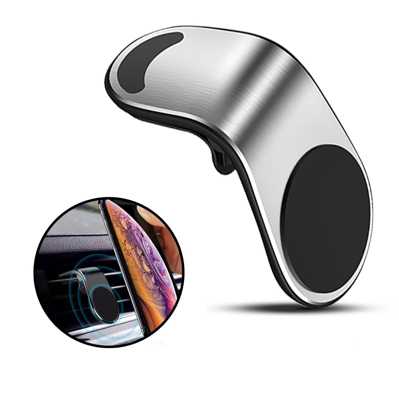 

New Wholesale Customized Venting Car Holder Suitable For Smartphone Strong Magnetic Suction Holder L-Shaped Car Holder