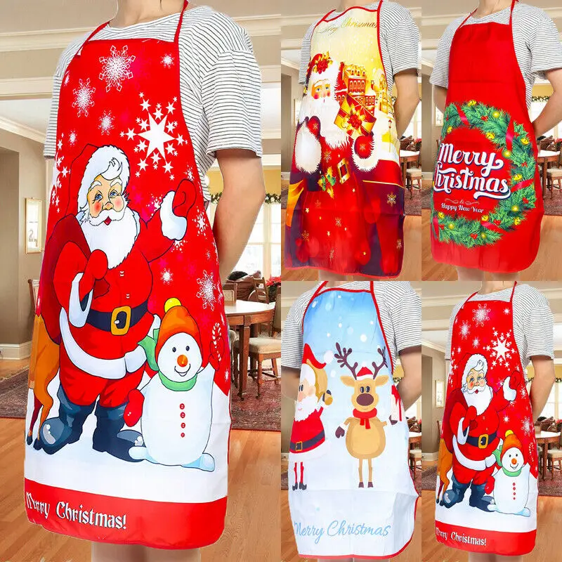 

Cheap Bulk Wholesale Cleaning Cute Apron Polyester Funny Christmas Kitchen Cooking Apron Custom Printed For Men Women, Printed aprons
