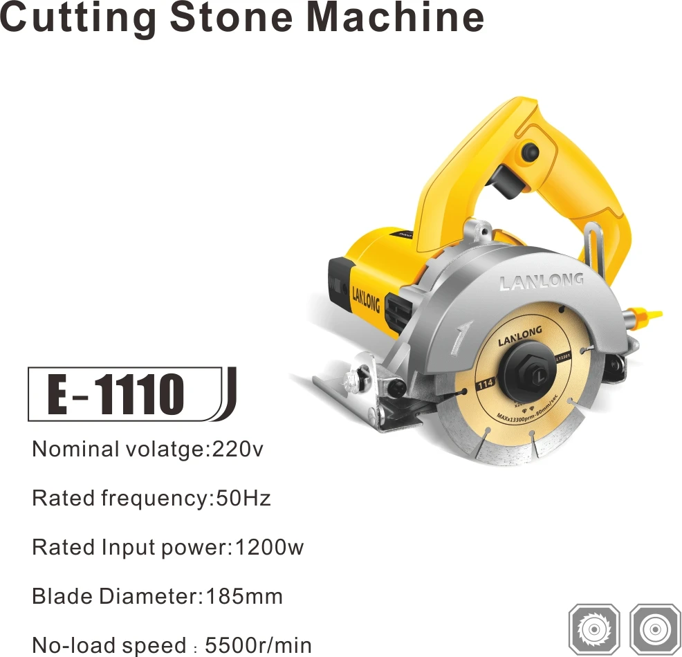 
1600W 125mm Portable Hand Stone Electric Marble Tile Cutter Machine 