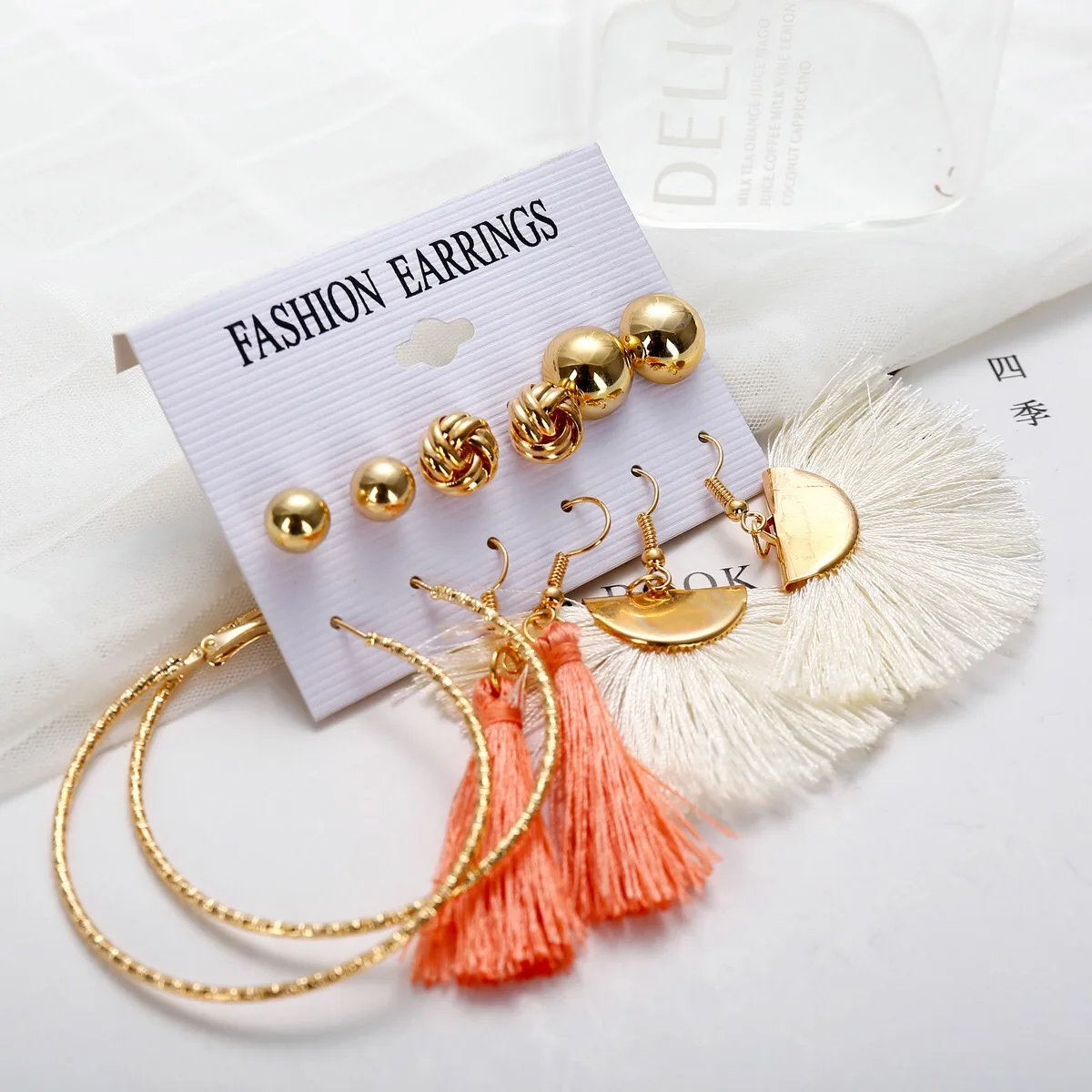 

Assorted Multiple Stud Earrings set for Women Girls Simple Hoop earring set korean earrings