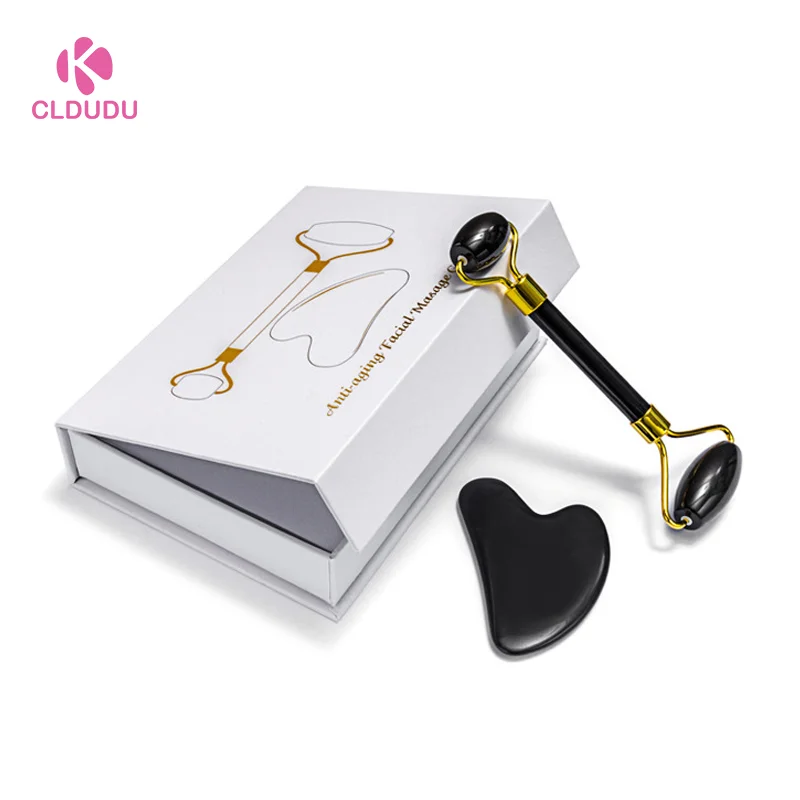 

beauty accessories custom logo facial jade roller gua sha box