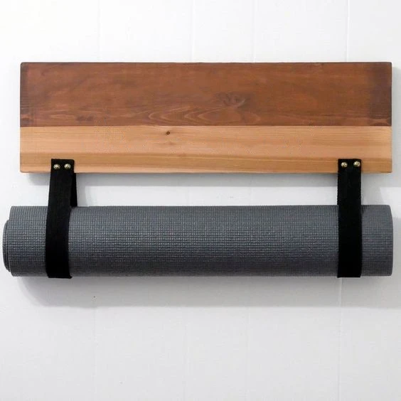 

JUNJI Personalized Yoga Mat Holder Wall Mount shelf for gym mat yoga mat storage